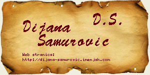 Dijana Samurović vizit kartica